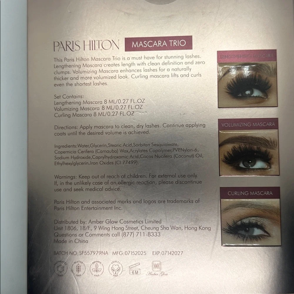 💎 NWT Paris Hilton Steal The Show Mascara Trio Set -